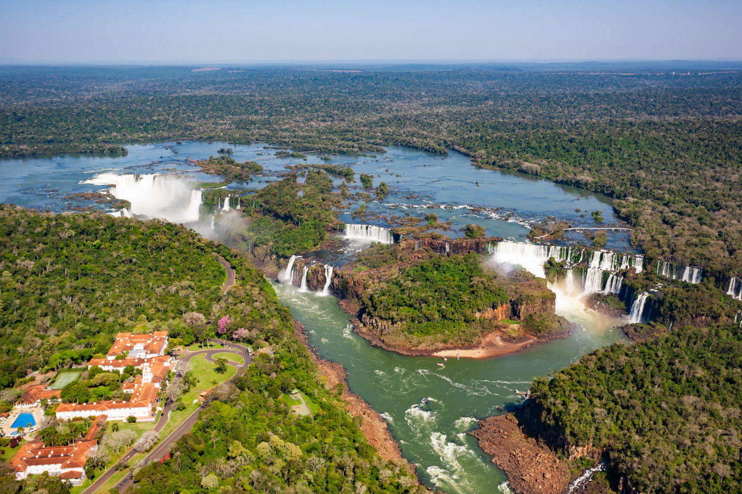 Puzzle Vista de helicóptero de las Cataratas del Iguazú