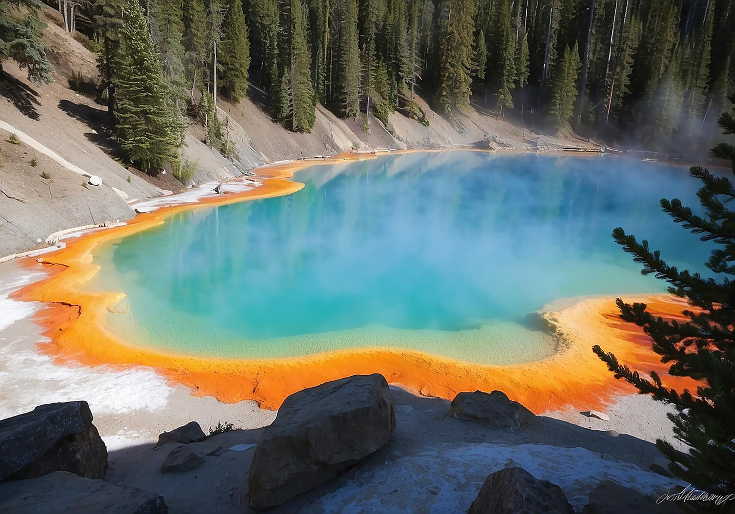 Puzzle Aguas termales en Yellowstone