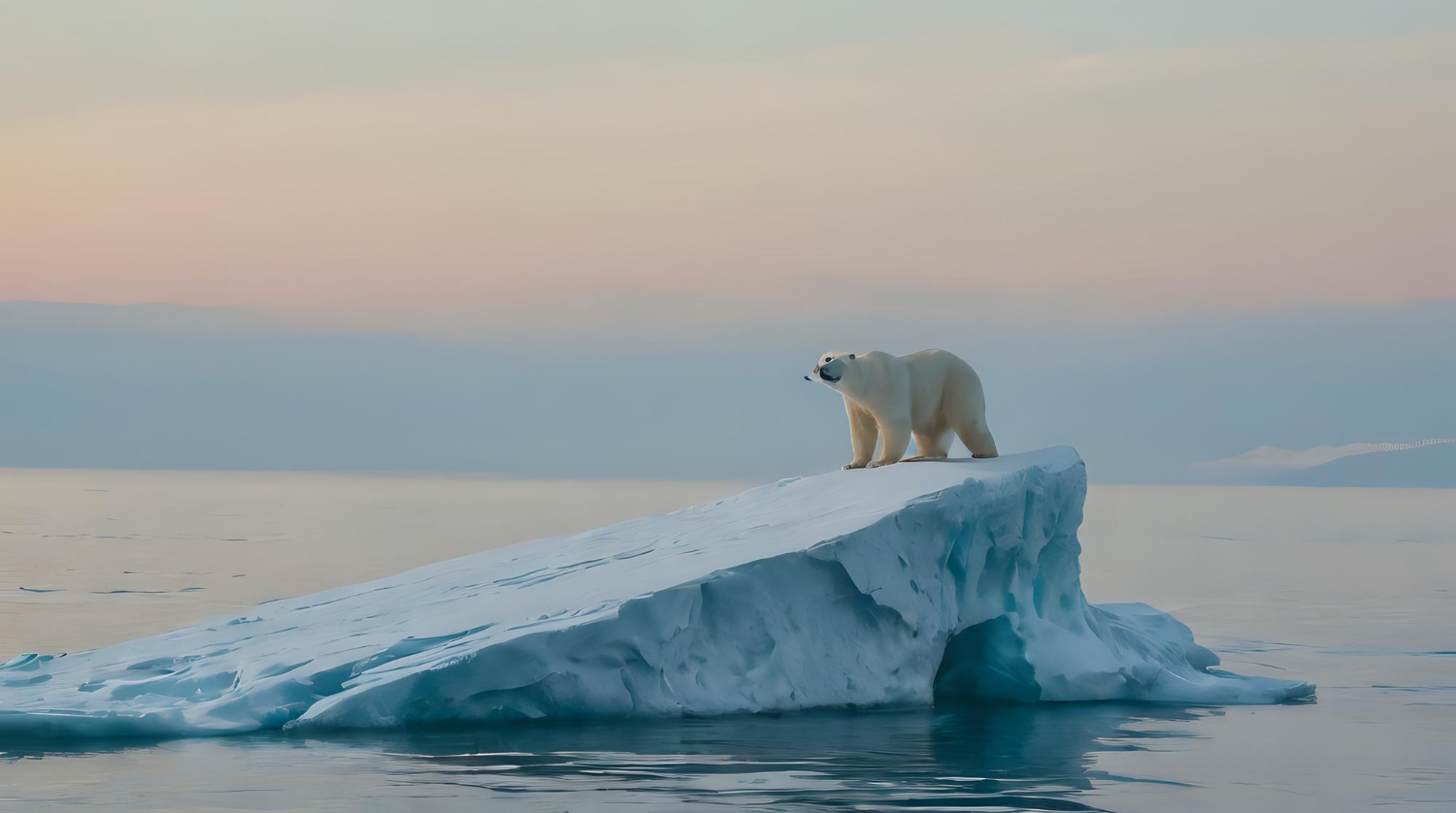 Puzzle Oso polar sobre iceberg