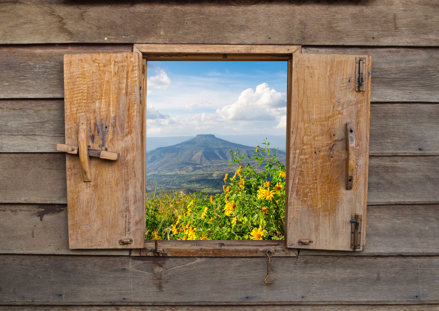 Puzzle Ventana en casa rural