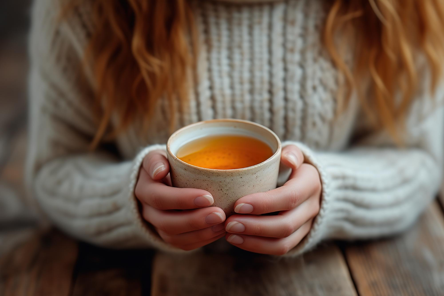 Puzzle Mujer toma una infusión