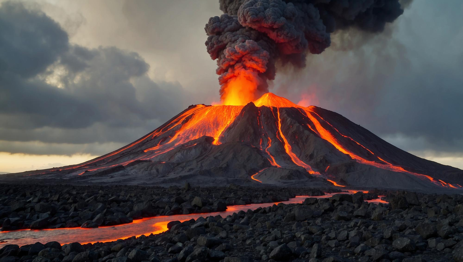 Puzzle Volcán en erupción