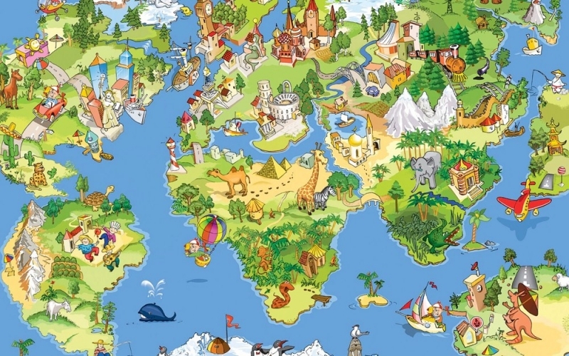 Puzzle Mapa del Mundo infantil